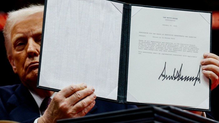 Trump is trying to dismantle Biden’s policies with a flurry of executive orders