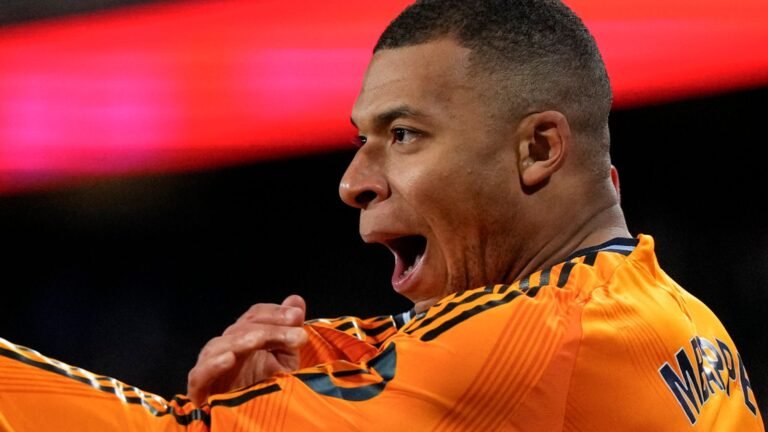 Mbappe scored Real Madrid’s first hat-trick in a win at Valladolid
