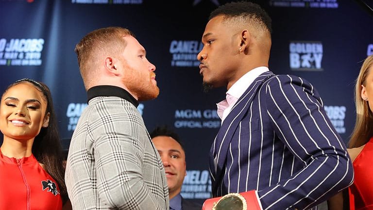 LIE VIDEO with Danny Jacobs at a CANELO press conference