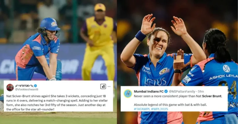 WPL 2025 [Twitter reactions]: NAT SCIVER-BRUNT SHIFT WHEN THE BOMBAI Indians exceed the Warriorz with 8 goals of the victory