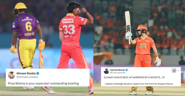 Reactions Twitter: Priya Mishra and Ashleigh Gardner shines in the dominant victory of Giants Giants over Warriorz in WPL 2025