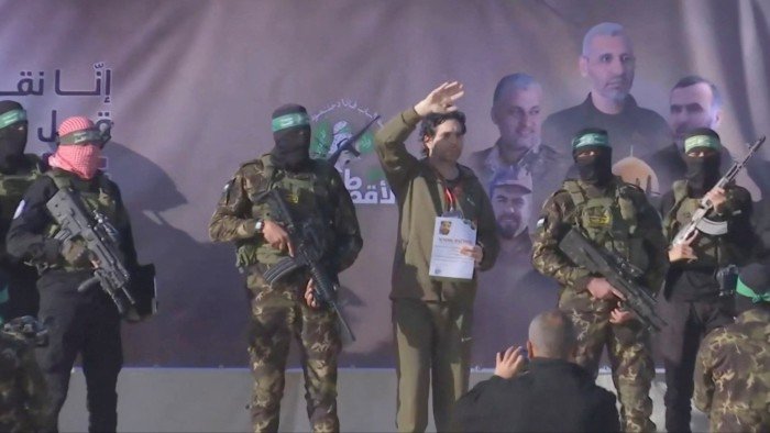 Hamas liberates three Israeli hostages in Gaza holding a fragile truce