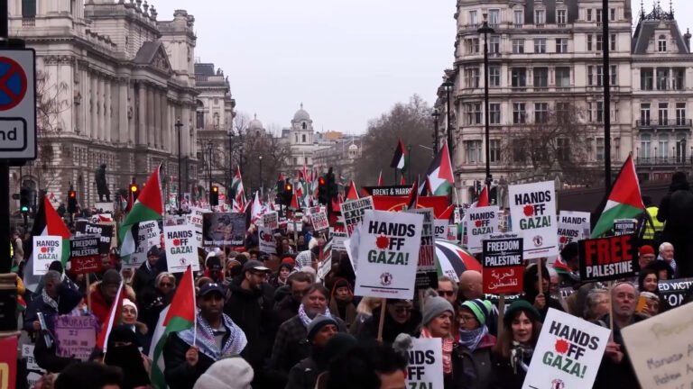 VIDEO: Demonstrators around the world condemn Trump’s “takeover” plan for Gaza