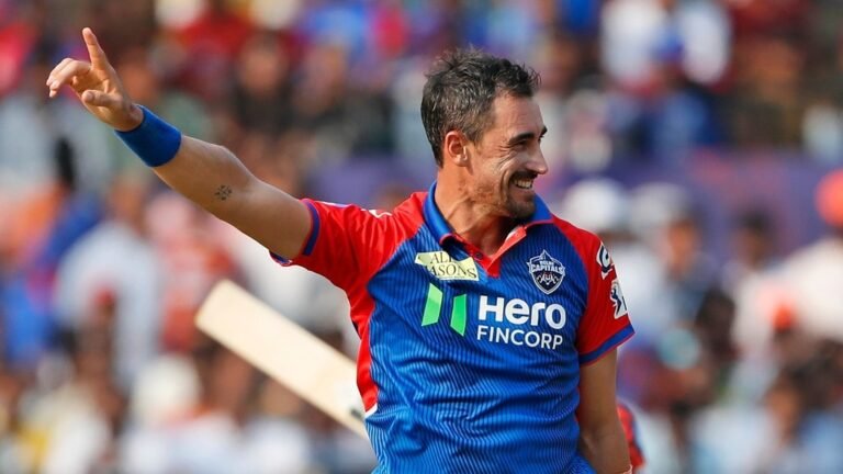 DC vs SRH: Mitchell Starc Rocks Sunrisers Hyderabad with Maiden T20 5-Branket Plain