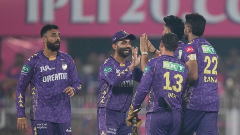 RR vs KRK Live Score, IPL 2025 Today’s match: Rajasthan 138 for 8 in 19 OV, Harshit removes Jurel and Hetmyer