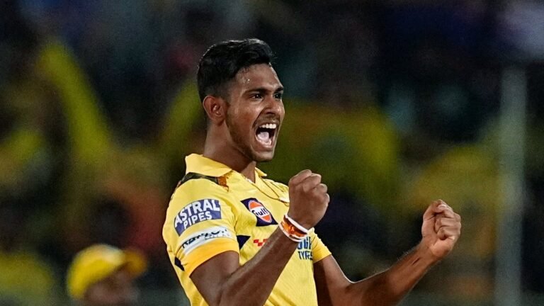 CSK vs RCB: Pathirana is replaced by Nathan Ellis, Bhuvneshwar Kumar debuts for Bengaluru.