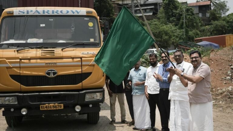 The first consignment of organic compost from Brahmapuram to Dubai marked