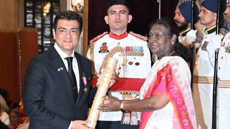 Award Padma 2025: Ajith Kumar receives Padma Bhushan by President Drougati Murmu