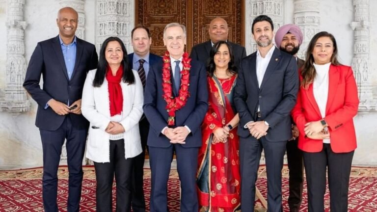 Canadian Prime Minister Mark Carney visits the Baps Temple on RAM Navami, writes in the book: “… Prosperity for Canada, India” | Watch | The news today