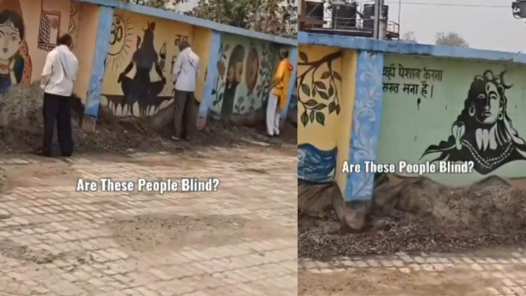 VIDEO: Men in urination on the wall representing Hindu gods, Sparks Anger online | The news today