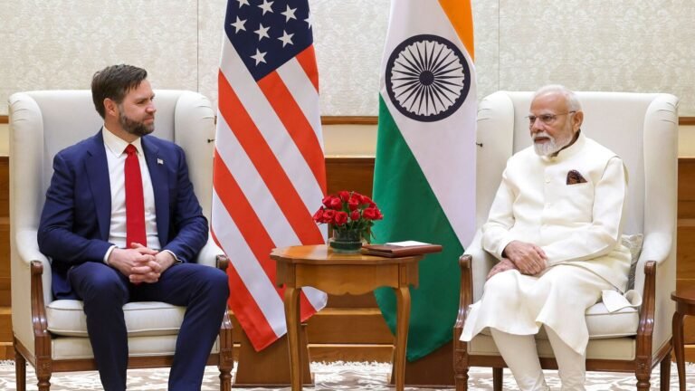JD Vance meets Modi in Delhi: Hails PM as “Great Leader”, undertakes “relationship with India” | The news today