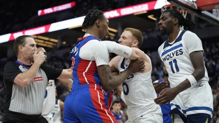 NBA: Isaiah Stewart and four others face suspension when scuffle breaks during vs Timberwolves pistons