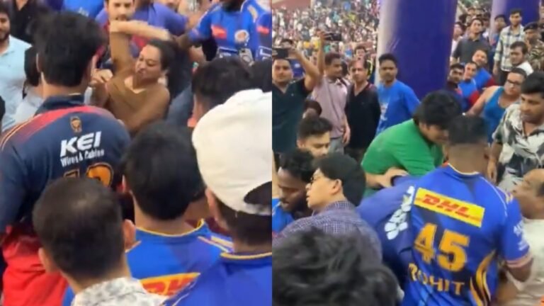 IPL 2025: The violent clash breaks out among fans on Delhi Arnu Jaitley Stadium