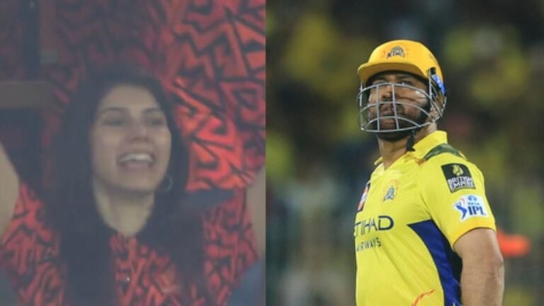 Watch: Mrs. Dhoni goals Sparks contrasting emotions when Kavya Maran celebrates in Chepauk