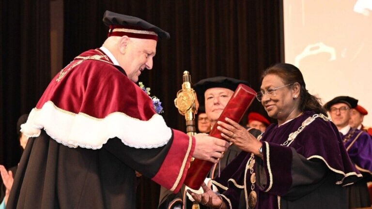 President Murmu awarded an honorary doctorate by the Slovak Philosopher University The news today