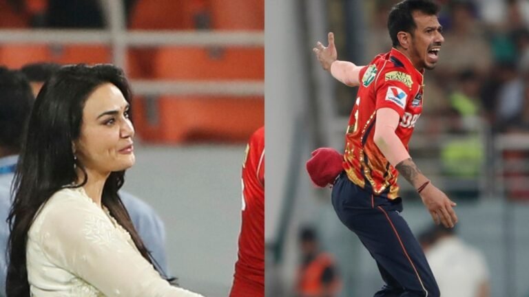 PBKS VS KRKR: Preity Zinta Elated, hug Yuzi Chahal after Pandjab Record