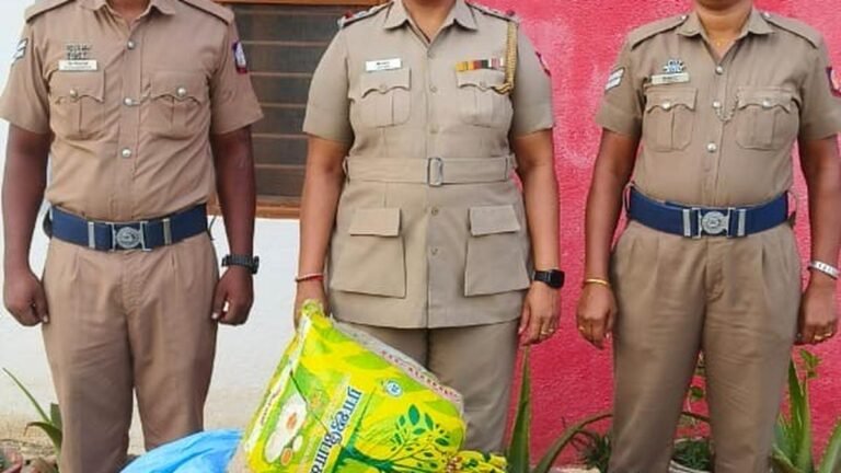 Police entertain PDS rice at Katpadi station