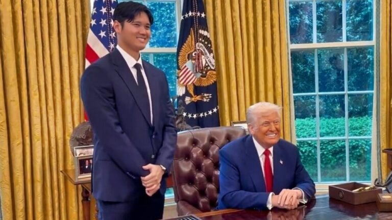 MLB: Trump praises the appearance of the appearance, takes Jab to unnamed senators during a visit to the White House Dodgers