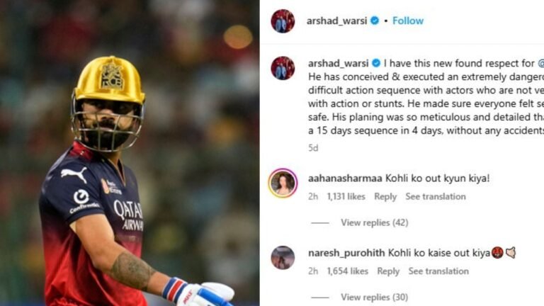 RCB VS GT: VIRAT KOHLI fans confuse Arshad Warsi for Bowler, Insta Comments Flood