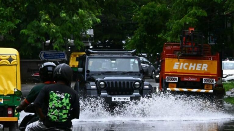 The heavy rain in kerala persists because the low -pressure system intensifies to depression