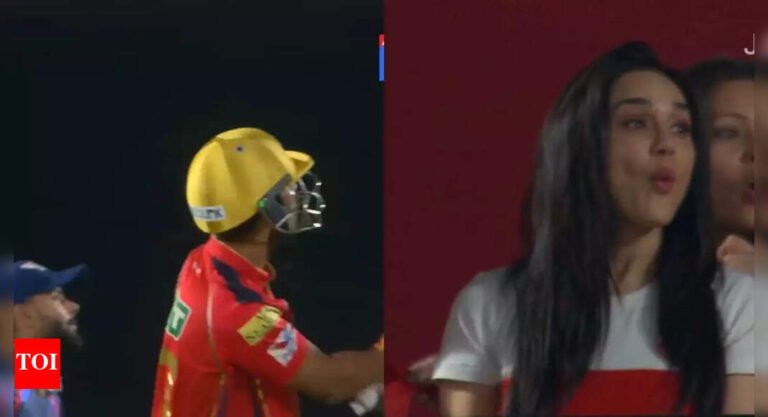 Panjab kings dough sends the ball flying from Dharamsaly (stadium) – see epic reaction of preity zinta – Tech Word News