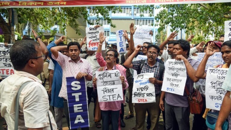 Police edition of West Bengal’s summons for protesting teachers for harming government property