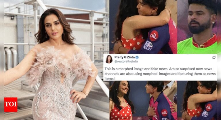 “That’s fake”: Preity Zinta sets out through a modified picture with young Rajasthan Royals Star | Cricket messages – Times of India