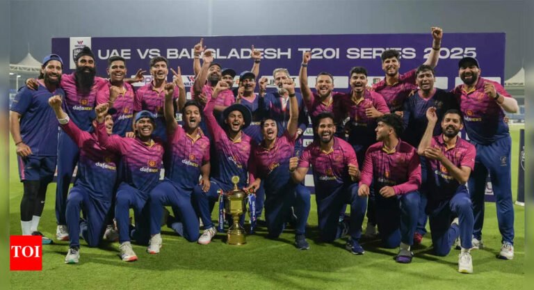 UAE creates history in Sharjah, down Bangladesh for the very first triumph of the T20i series | Cricket messages – Times of India