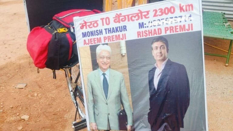 Mission Bengaluru: UP Man, who came across a 15 -day bike to Tata Sons, will take a 25 -day journey to meet with Azim. The news today