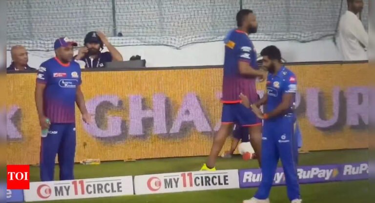 “I calm down here”: Jasprit Bumrah Gesta for coach Mi Mahela Jayawardene in victory against GT | Cricket messages – Times of India