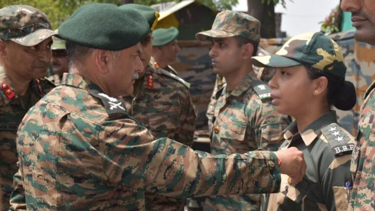 Army Chief Awards Felicitates Woman BSF Officer for Exceptional Courage During Sindoor Operation