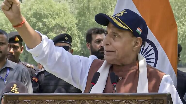 Rajnath Singh requires global supervision of Pakistani nuclear arsenal, warns against “blackmail”