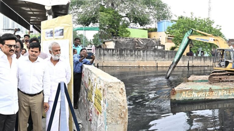 Stalin reviews of ongoing drainage work in Chennai