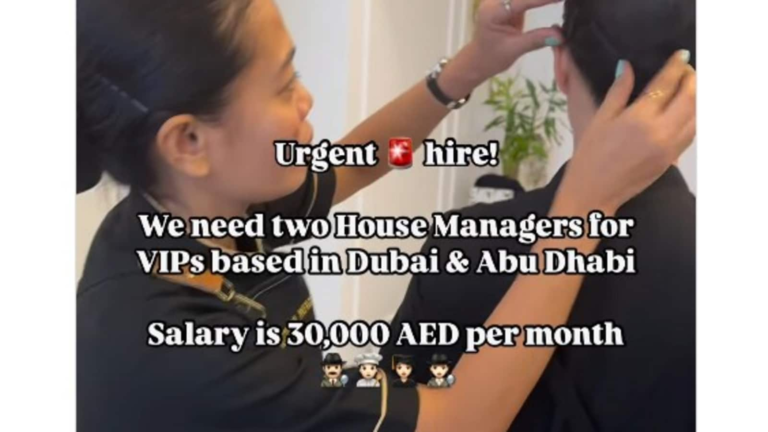 And 7 lakh per month! Publication of jobs for “House Manager” since the Dubai agency has been viral, sparks madness among units | The news today