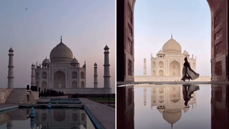 Viral Video: Women of the tourist will appeal to Taj Mahal before anyone else, witnessing the “most beautiful experience” | The news today