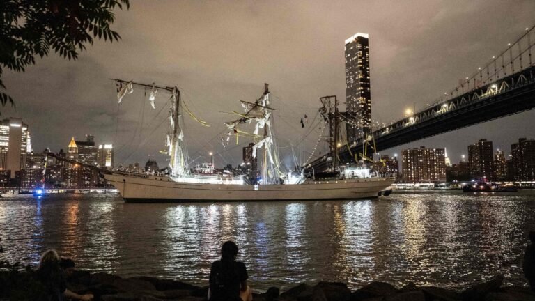 Brooklyn Bridge Shadders, SWAYS: Videos show a terrifying moment Mexican ship knocks with Bridge | The news today