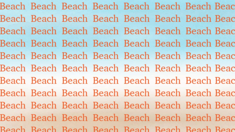 Can you find the odd word hidden at this beach brainteaser? | The news today