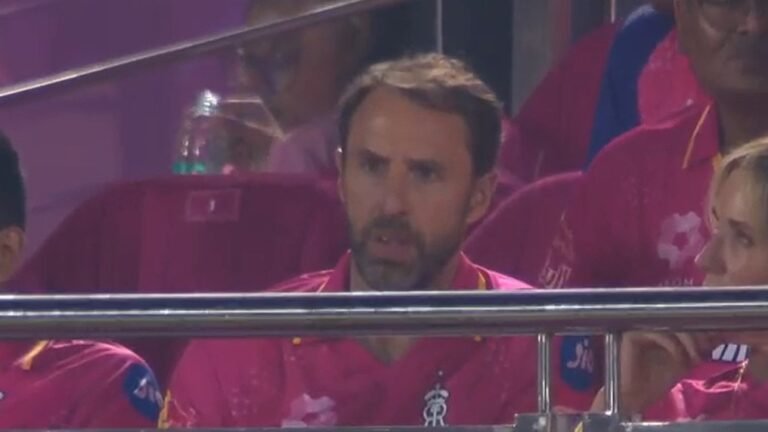 IPL 2025: Former English football manager Gareth Southgate watches rr vs mi