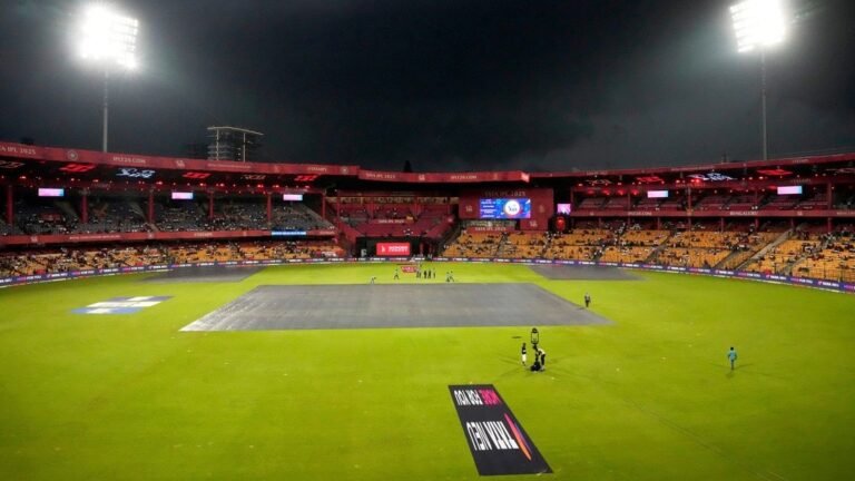 KKR crash from IPL 2025 after the group Clash vs RCB caused due to rain