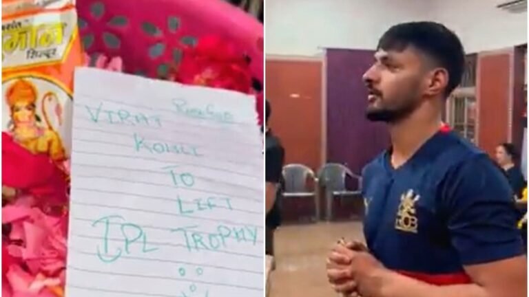 Watch: RCB fan praying in Temple before qualifying 1 vs pbks, video goes viral