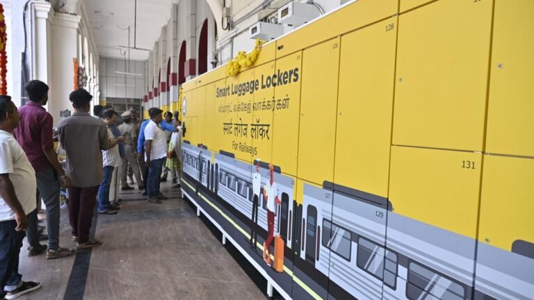 Digital luggage cabinet that started at Katpadi railway station