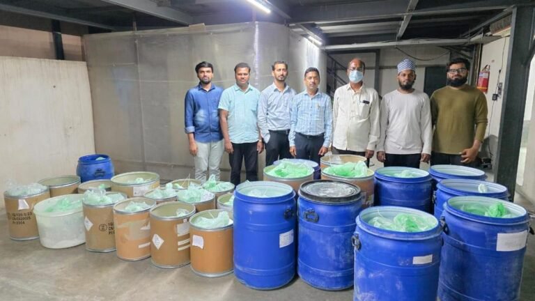Unicented unit for the production of veterinary medicines arrested in Gajulararam