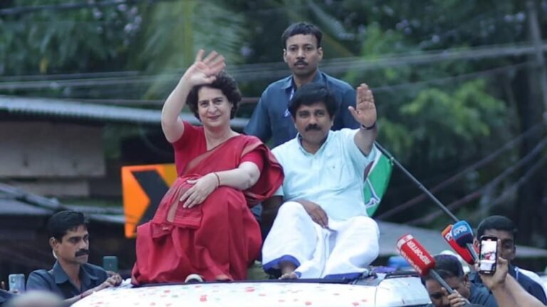 Priyanka accuses LDF Govt. Political Postery Policy in Social Security