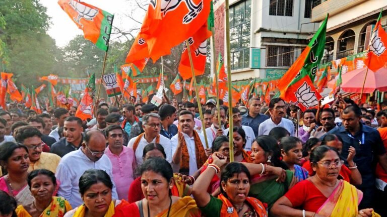 West Bengal Bjp holds a gathering over “nasty” remarks of the TMC leader to women