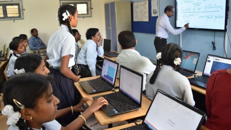 Class on the newly sanctioned Jawahar Navodaya Vidyalayas, which began from 14 July