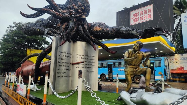 Rust and Resolve: Thrissur’s Anti-Drug Installation sends a courageous message