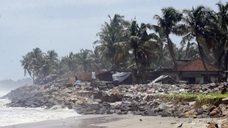 Marine Trosky hit an unprotected coastal area in Kozhikode