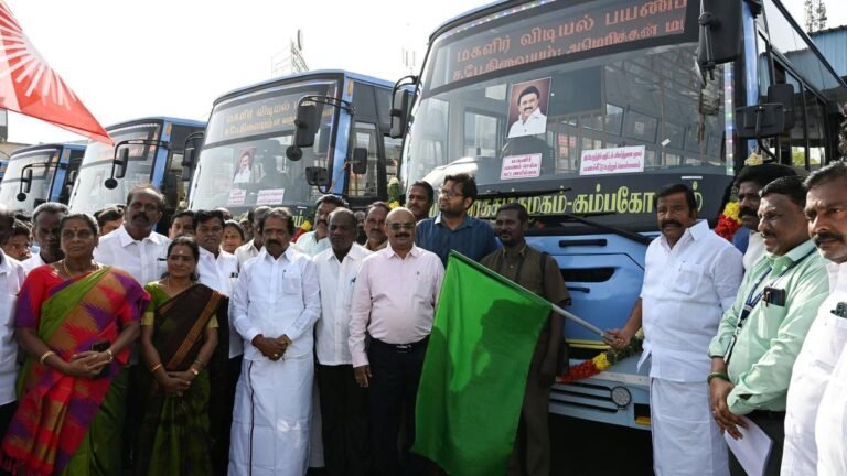 Nine other Mahalir Vidiyal Payanam buses marked from Tiruchi