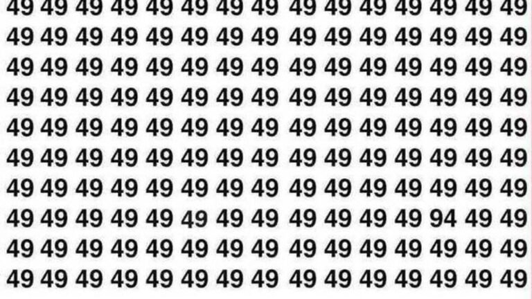 Optical illusion: You have strong eyes if you find 94 between 49s in just 7 seconds | Tech Word News