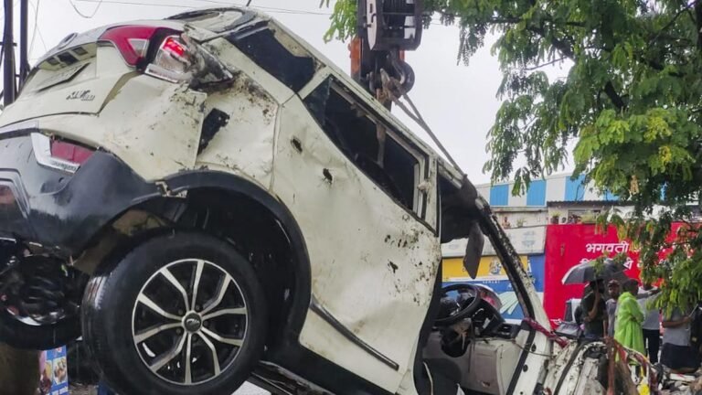 Four of the family, including New Born, died after the car fell in the channel in Haldwan